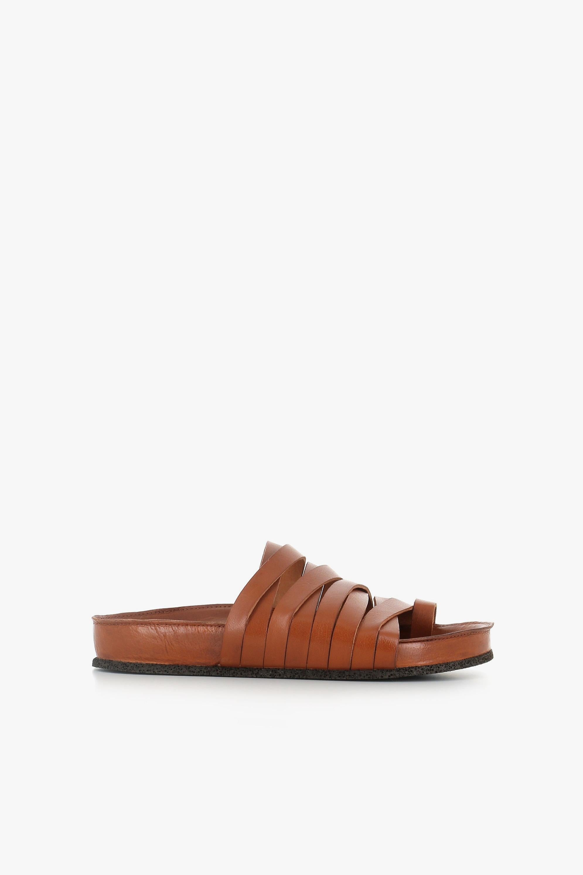 Sandalo 17078e Marrone Donna su Progetto Seta - Main Image