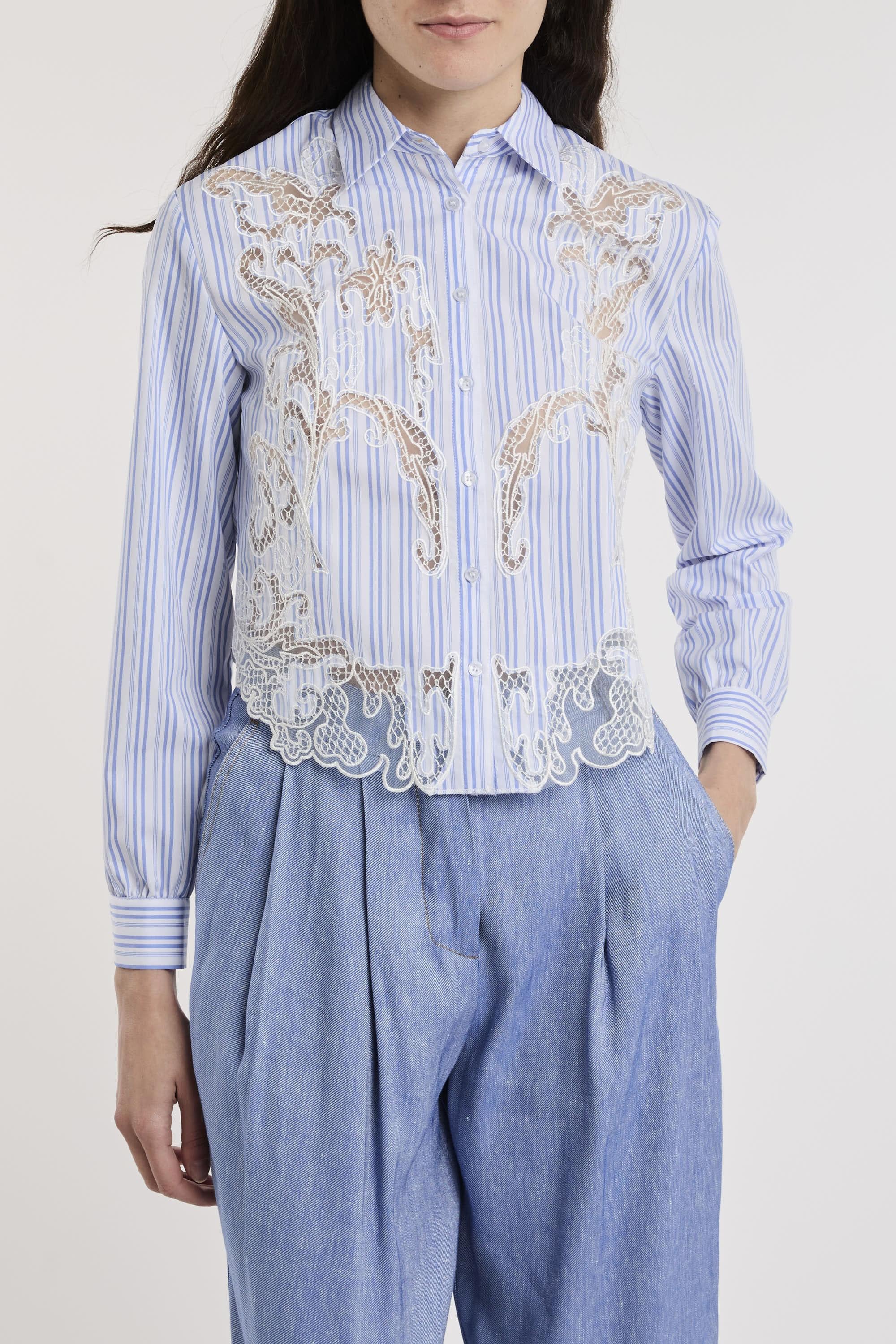 Colletto In Pizzo Ricamato Con Fiori - Cucito A Mano, Per Camicie E Vestiti, Blu Scuro - Foto 3