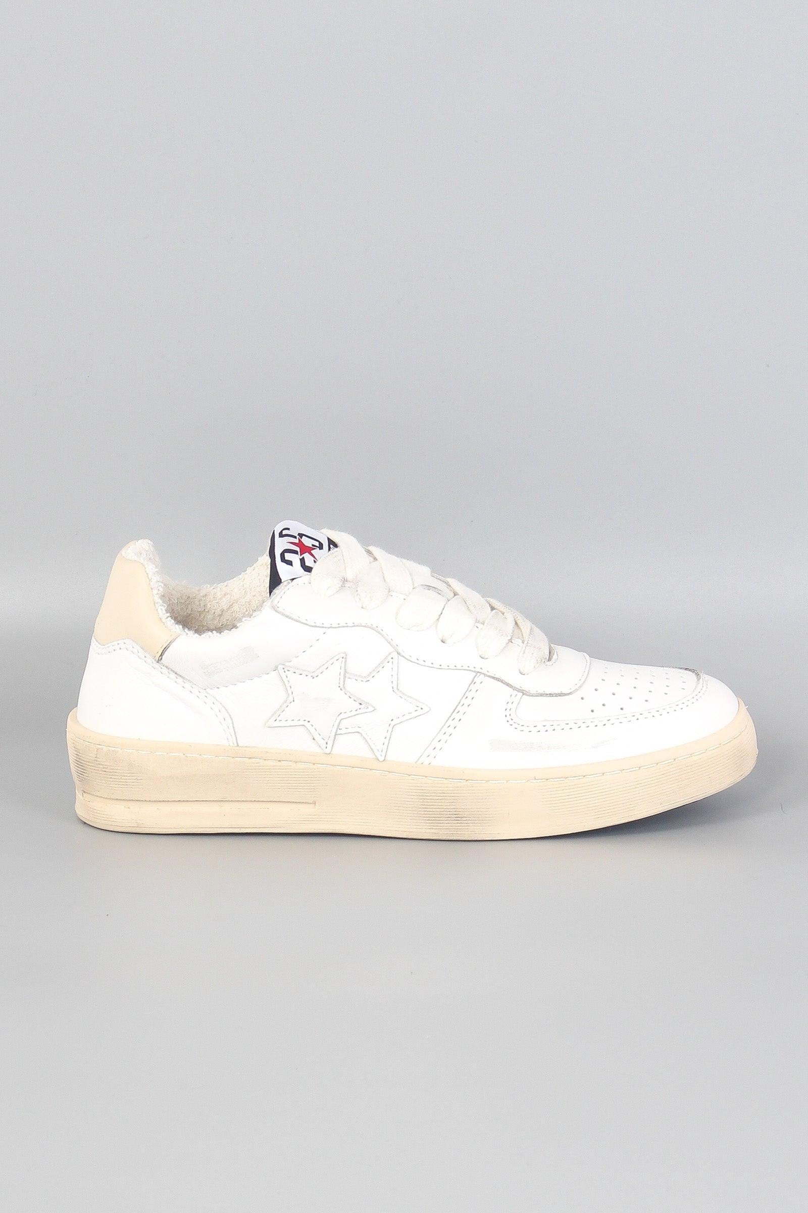 2Star Sneaker Padel Bianco Beige Donna su Progetto