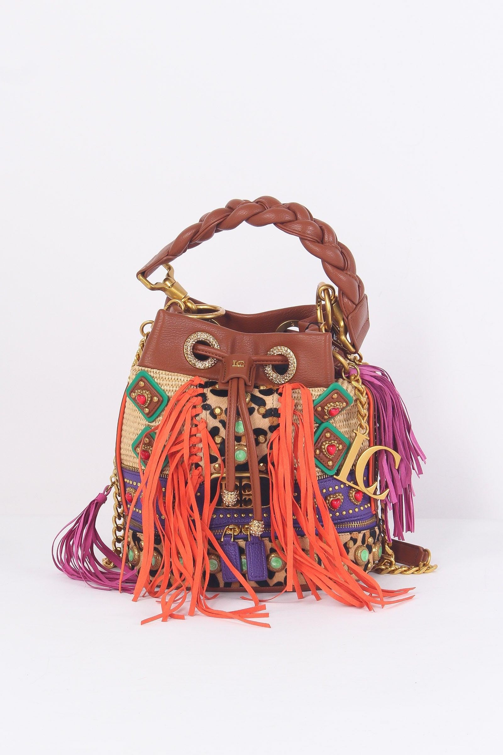 La Carrie Borsa Secchiello Jungle Brown Donna su