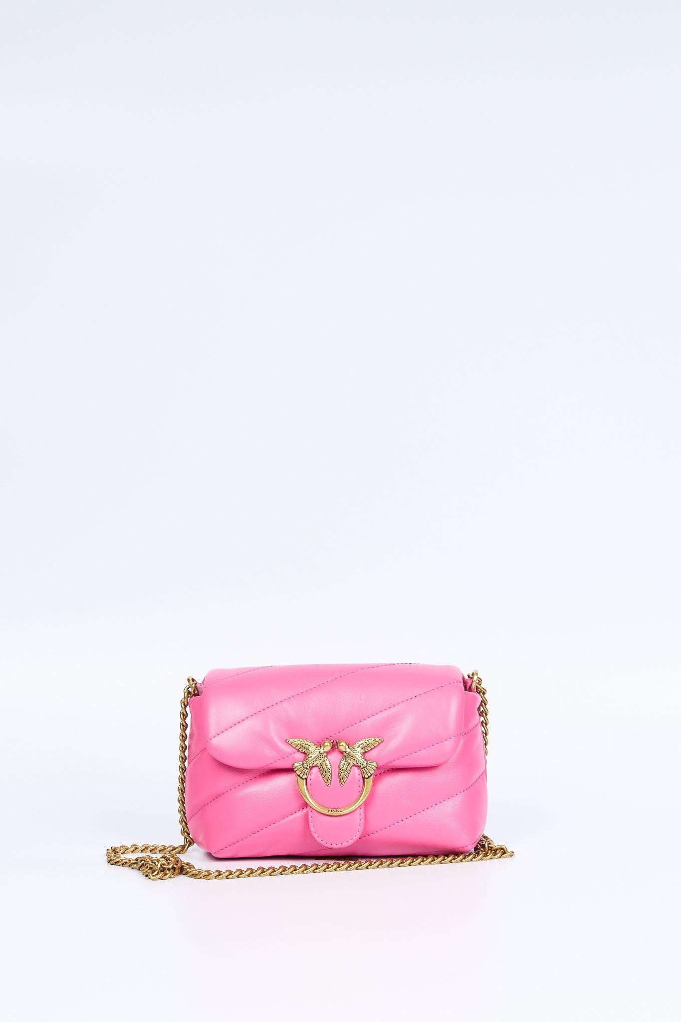 Pinko Borsa Love Baby Puff Nappa Fucsia Donna su