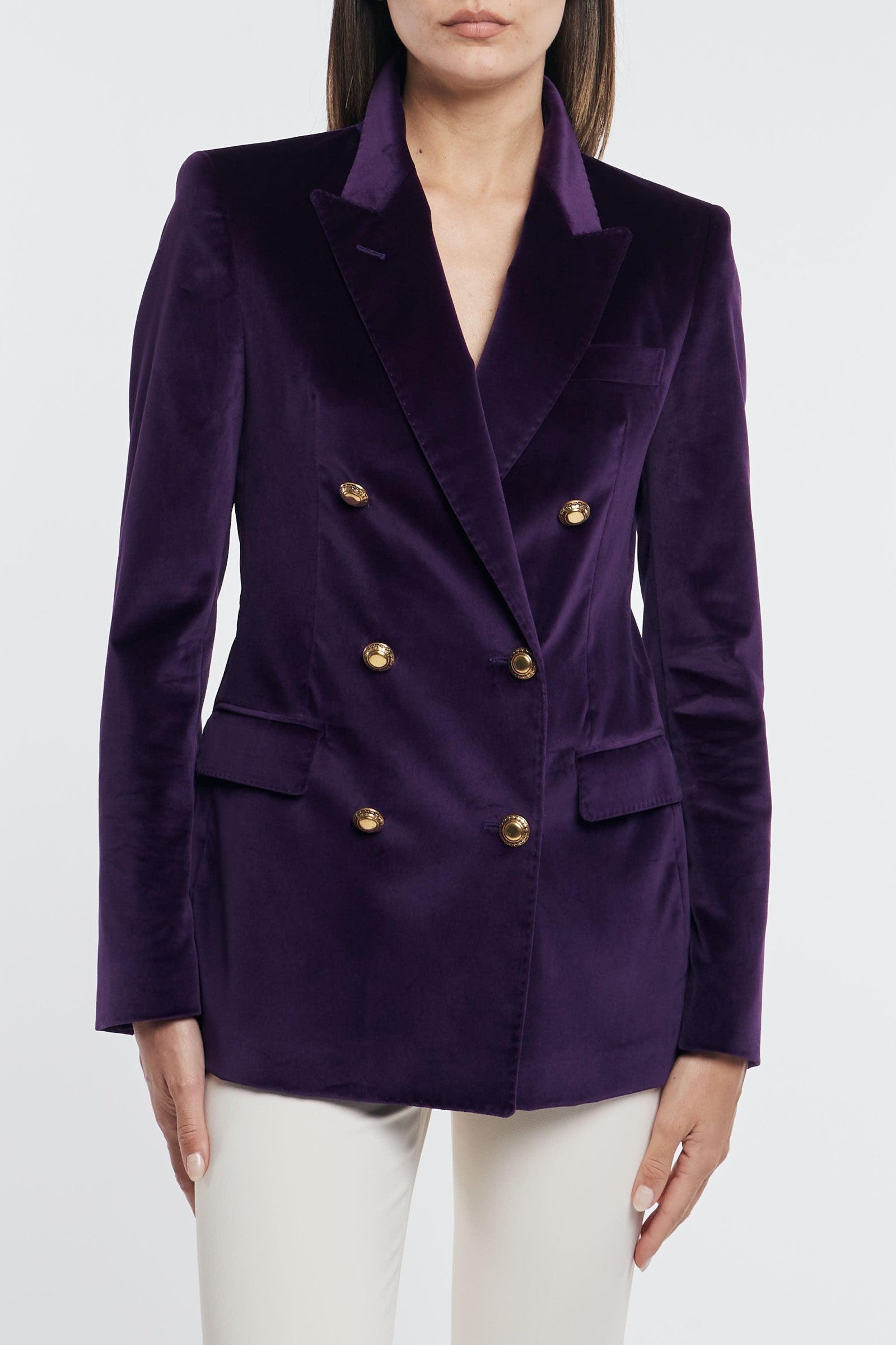 0205 Giacca Doppiopetto Multicolor Donna su Progetto Seta