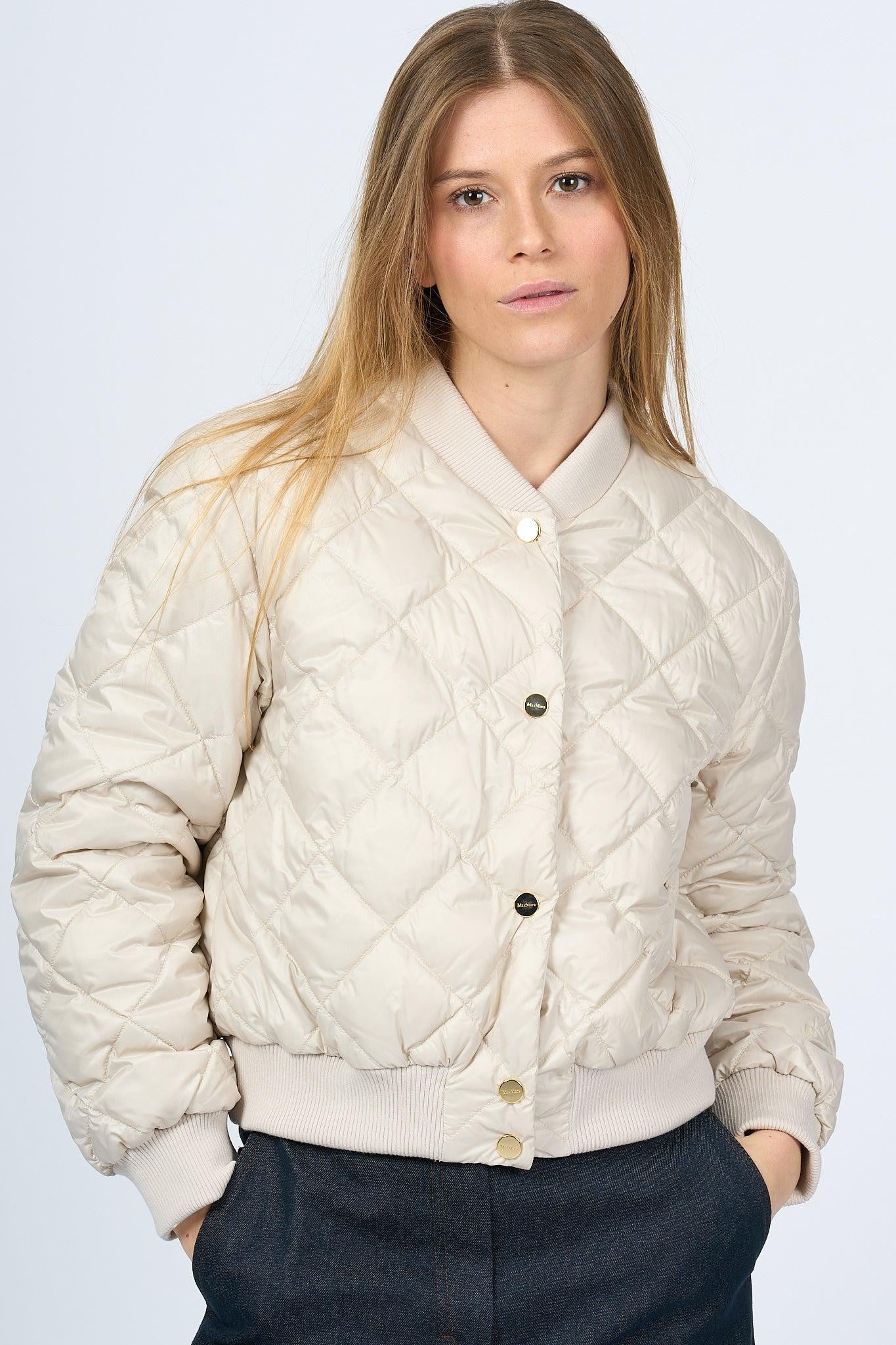 Max Mara Bomber Bsoft Corto Reversibile Sabbia su