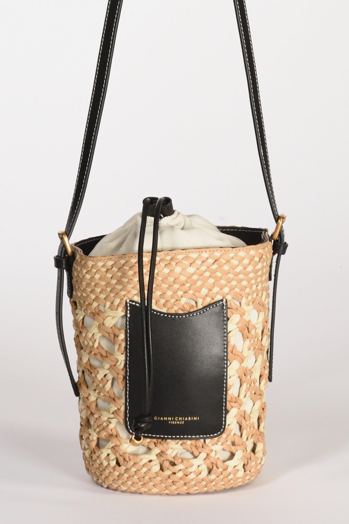 Secchiello Saona Beige/nero Donna su Progetto Seta