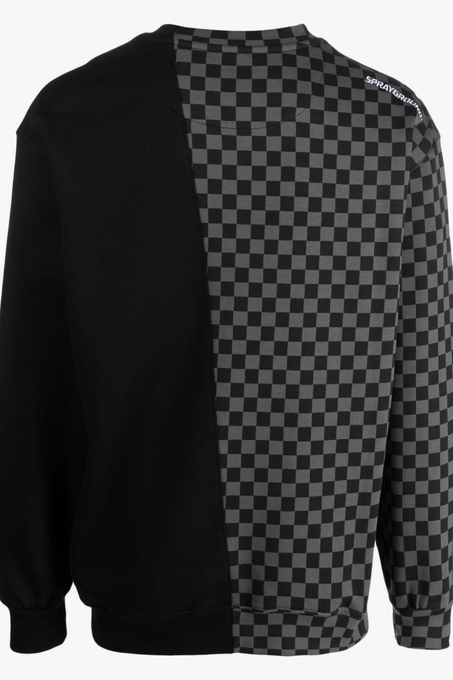 SPRAYGROUND Felpa nera in cotone con logo SPY1358G main image 1