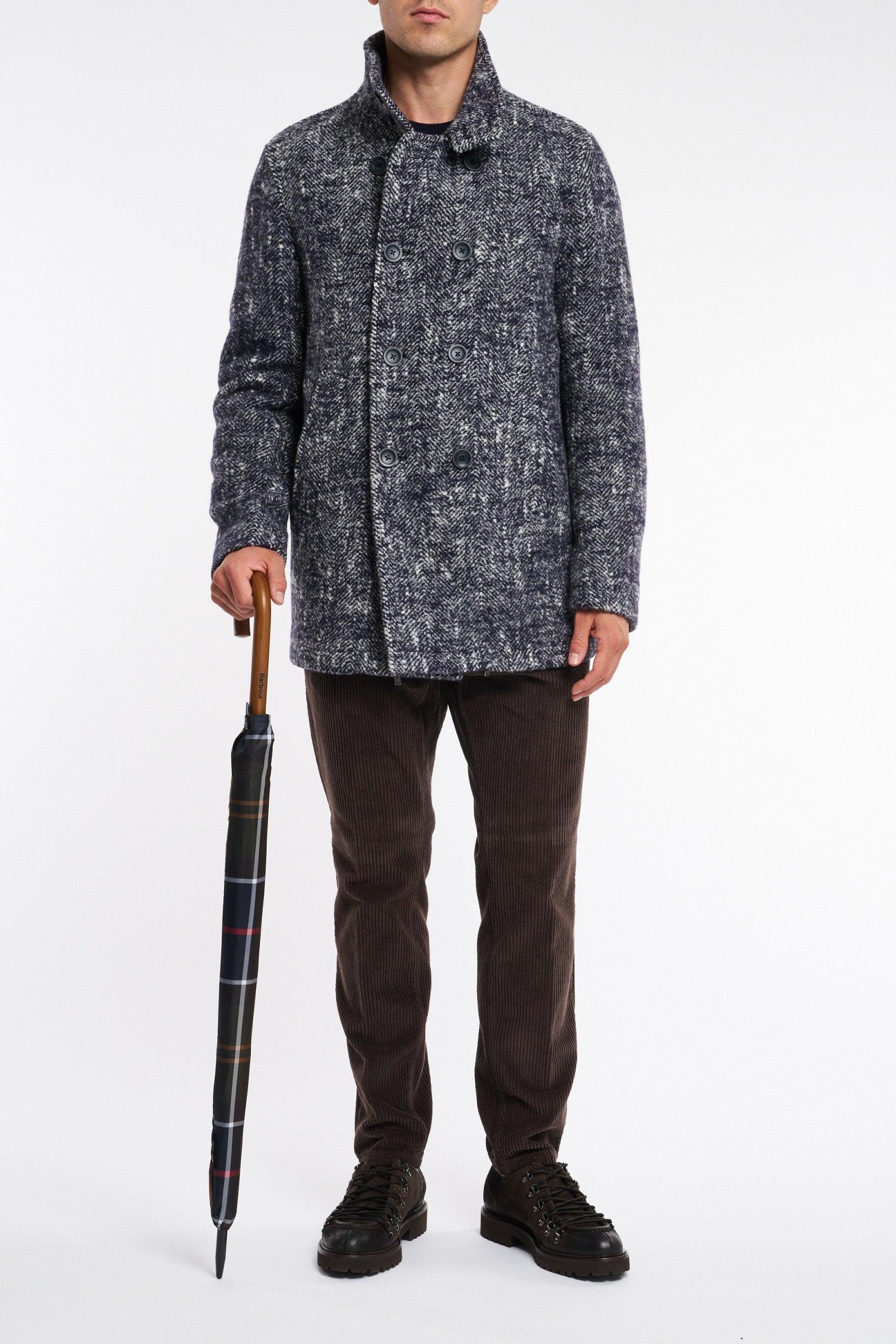 Herno Cappotto Lana Blu Uomo 125124-93029-18147 su Progetto Seta