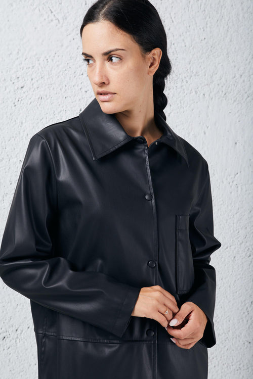 Giacca Oversize Eco Nero Donna