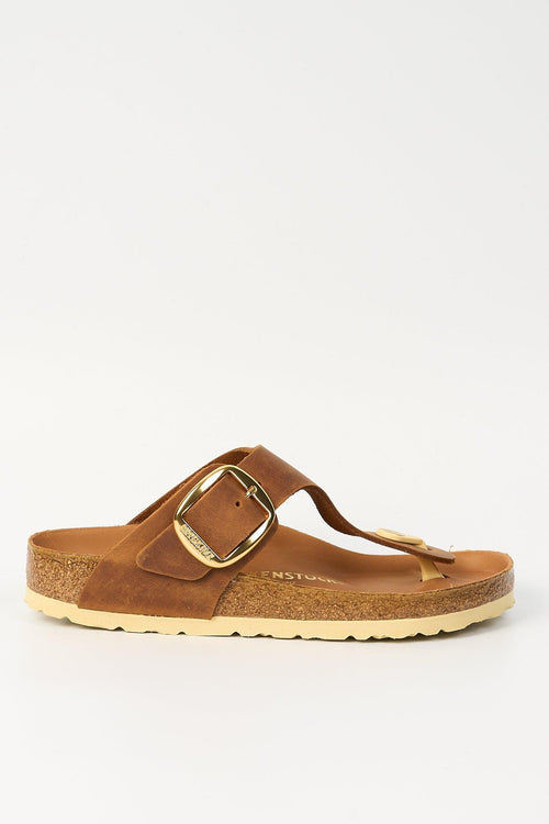 Ciabatta Gizeh Big Buckle Cognac Donna