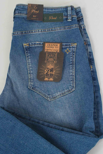 Denim Tapered Fit Denim Medio - 7