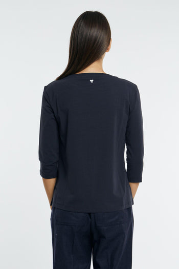 T-shirt Manica 3/4 Blu Donna - 4