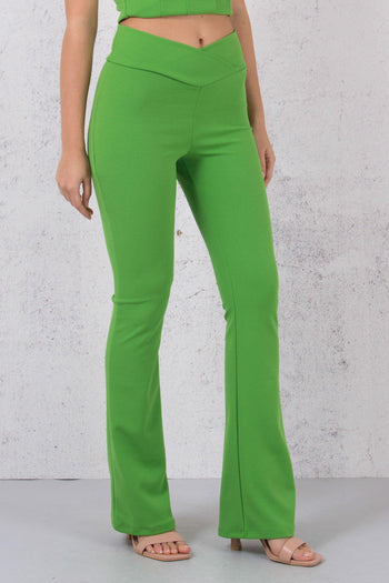 Pantalone Crepe Zampa Verde - 5