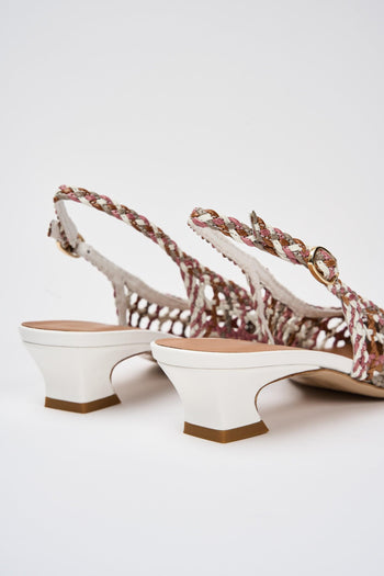 Slingback White Pink Donna - 5