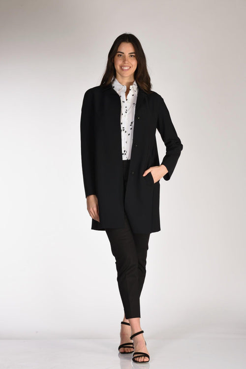 Cappotto Scuba Nero Donna