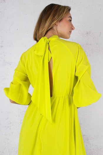 Abito Fiocco Dietro Balza Acid Yellow - 5