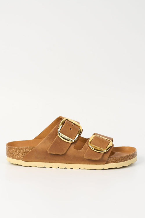 Ciabatta Arizona Big Buckle Cognac Donna