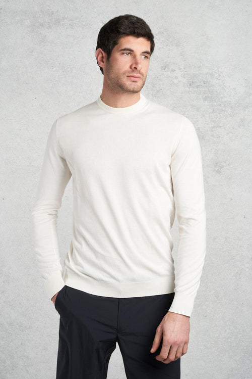 Girocollo M/l Supima Light Dusty Bianco Uomo - 2