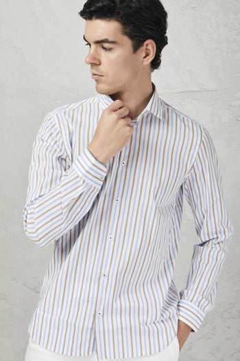 Camicia a riche in cotone stretch - 4