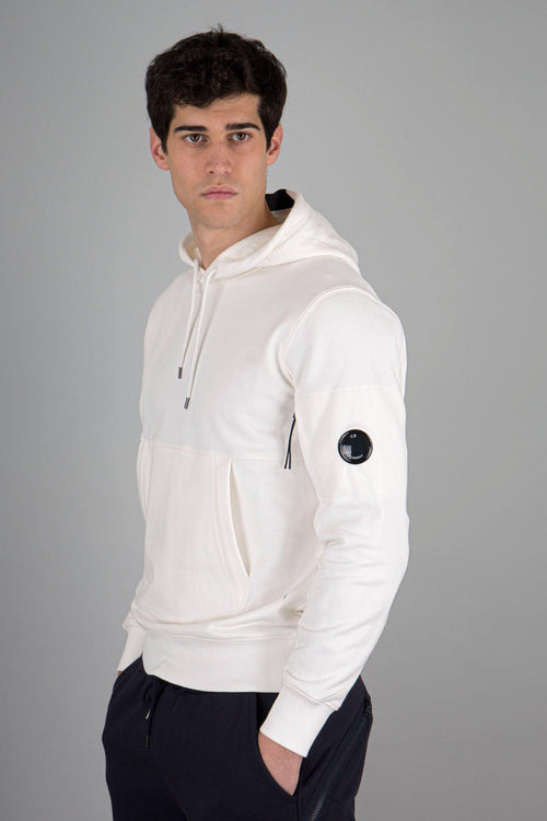 Felpa Diagonal Raised Hoodie Bianco Uomo