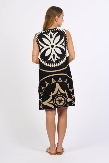 Abito Corto Maglia Nero Donna - 5