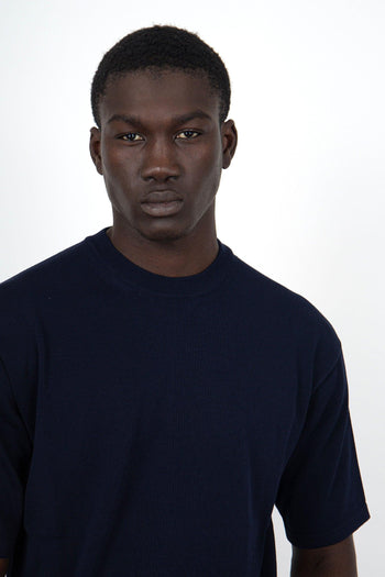 Maglia Boxy Cotone Blu - 5