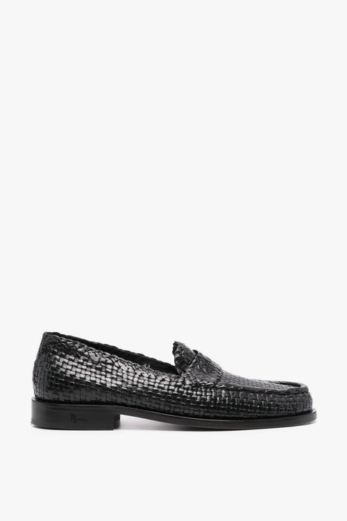 Scarpa Nero Uomo Design Intrecciato