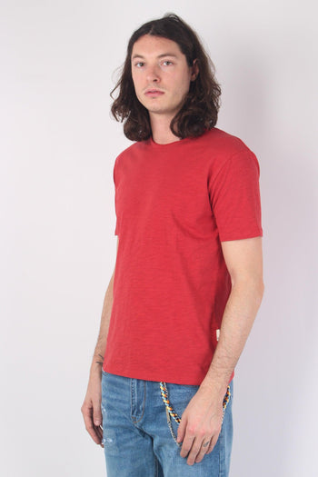 T-shirt Cotone Fiammato Rosso India - 6