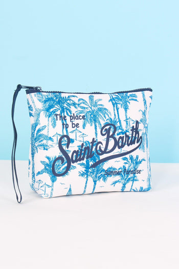 Pochette Fantasia Palme Bianco/blu - 2