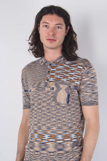 Polo Filo Melange Blue/rust - 8