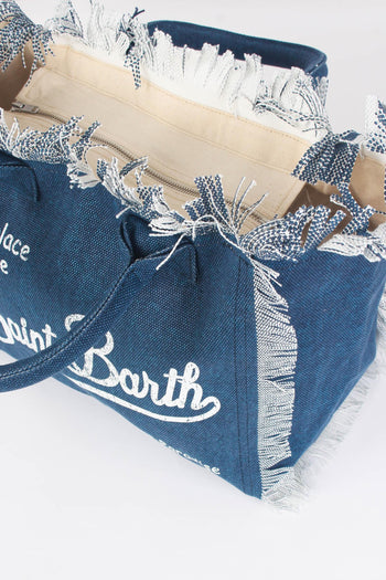 Shopping Canvas Denim Denim Scuro - 3
