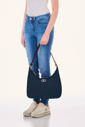 L Hobo Borsa Mezzaluna Blu Donna - 5