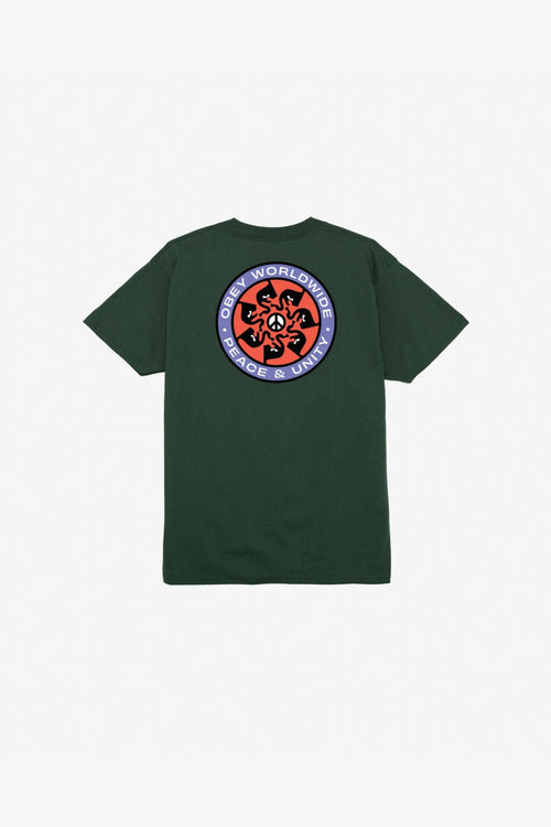 Peace Wheel Tee Verde Uomo - 2