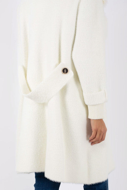 Cappotto-cardigan Bianco Donna - 2