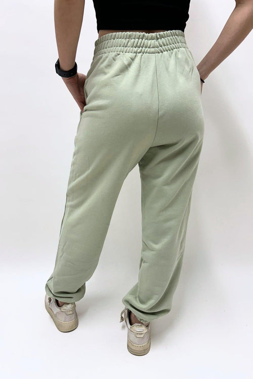 Pantalone Felpa Basico Verde Donna - 2