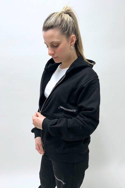 Felpa Full Zip / Cappuccio Nero Donna - 1