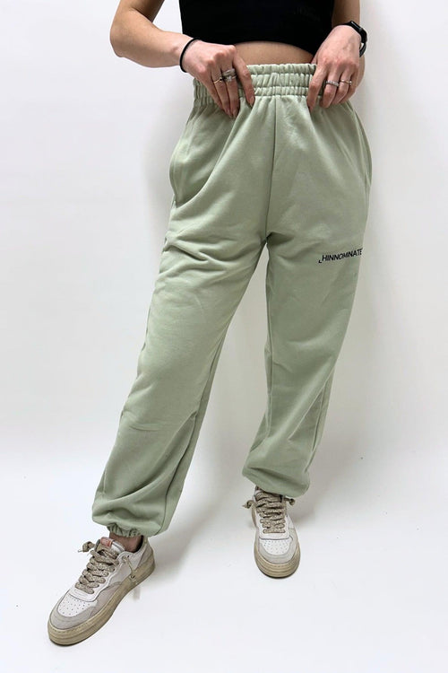 Pantalone Felpa Basico Verde Donna