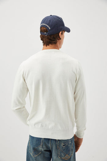 Crew 4 Season Pull Bianco Uomo - 4