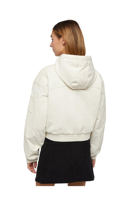 Corduroy Hooded Jacket Bianco Donna - 2