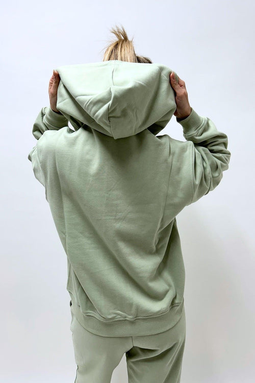 Felpa Full Zip / Cappuccio Verde Donna