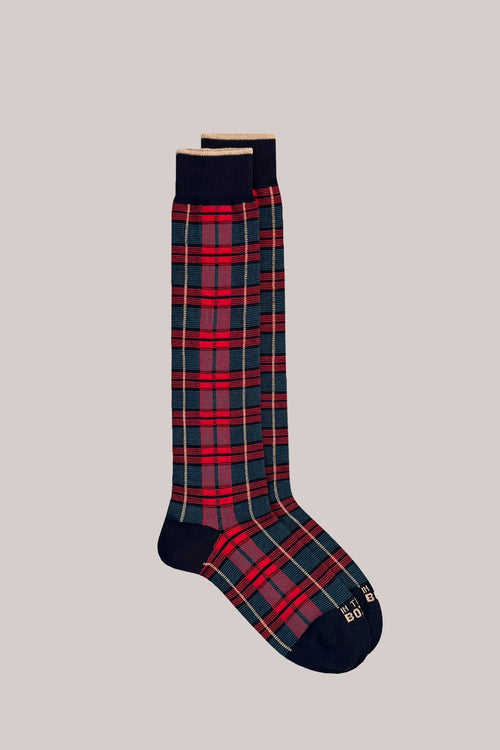 Calza Tartan New Rosso Uomo