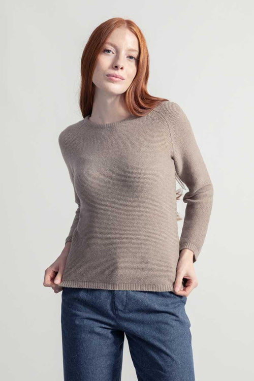 Rifo' Maglia Cashmere Rigenerato Marrone Donna