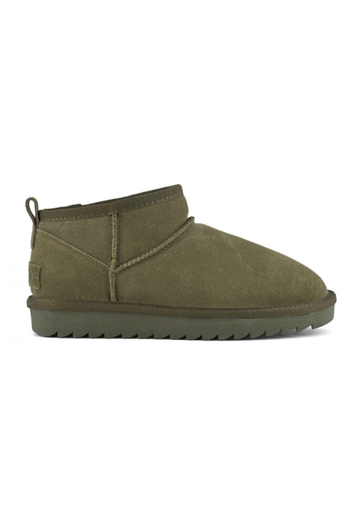 Short Winter Boot Suede Verde Donna