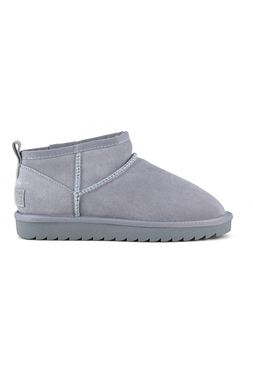 Short Winter Boot Suede Blu Donna