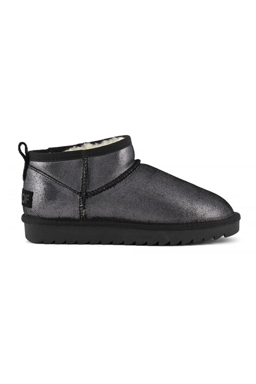 Short Boot Metal Suede Nero Donna