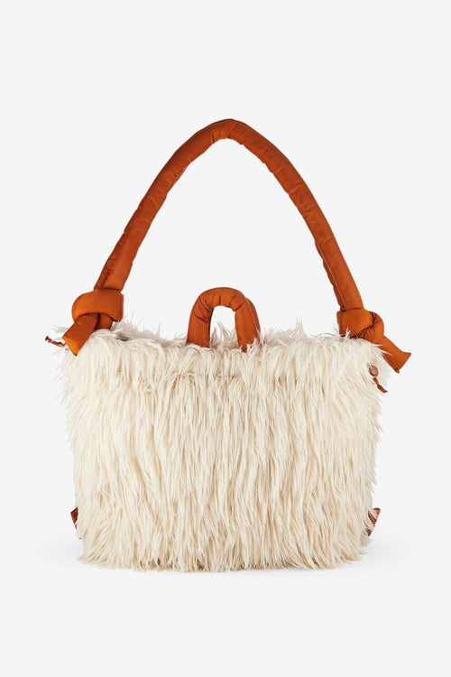 Borsa Ecopelliccia Beige Donna