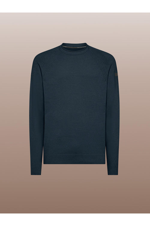 Velvet Round Knit Blu Uomo