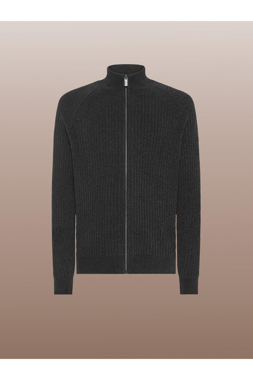 Velvet Rave Full Zip Knit Grigio Uomo