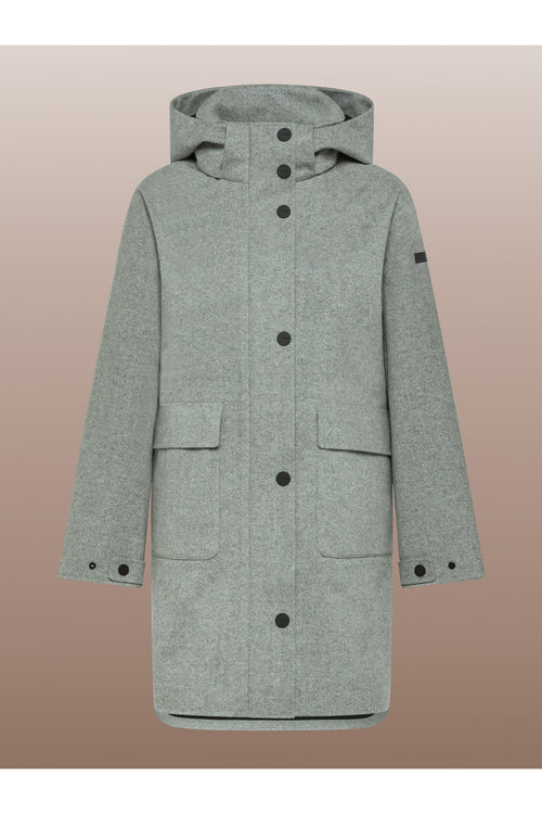 Cappotto Lana Interno Tecnico Grigio Donna