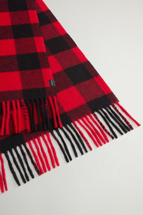 Wool Buffalo Check Scarf Uomo - 2