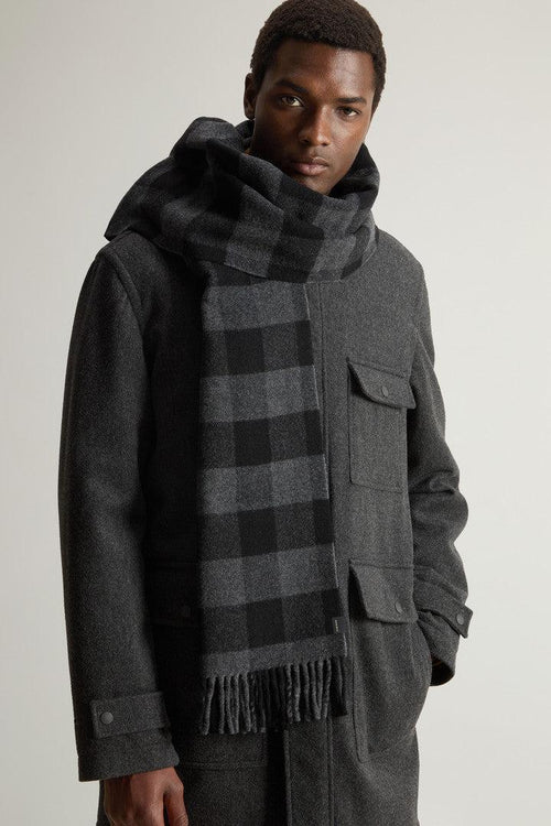 Wool Buffalo Check Scarf Uomo