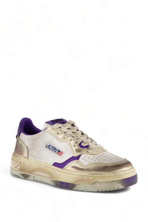 Sneakers Super Vintage Viola e Platino - 2